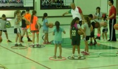 Lezione di Minibasket in una Scuola Primaria