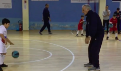 Lezione di minibasket per esordienti a Calvizzano